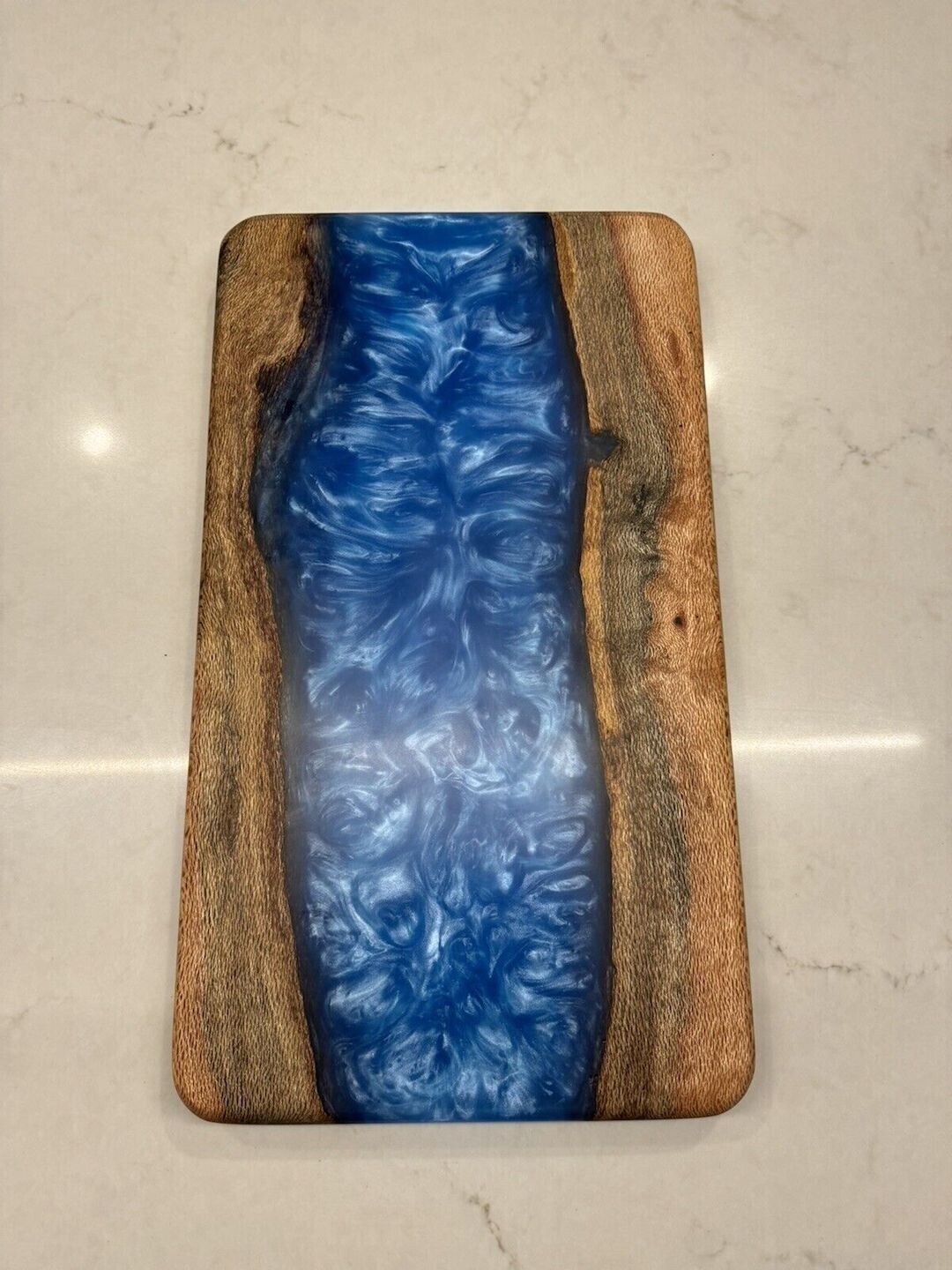 Handmade Australian Silky Oak Charcuterie Serving Board - Epoxy Resin